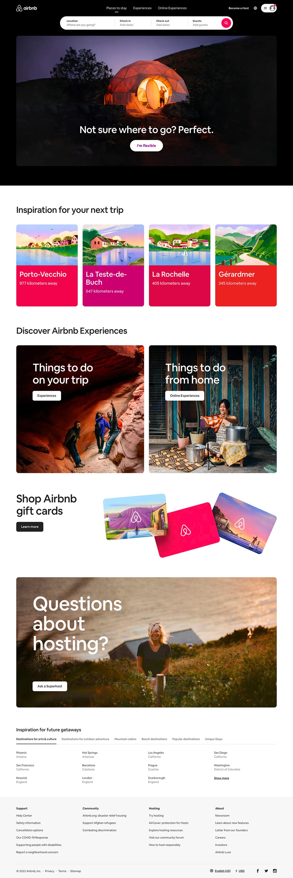 homepage airbnb 2022