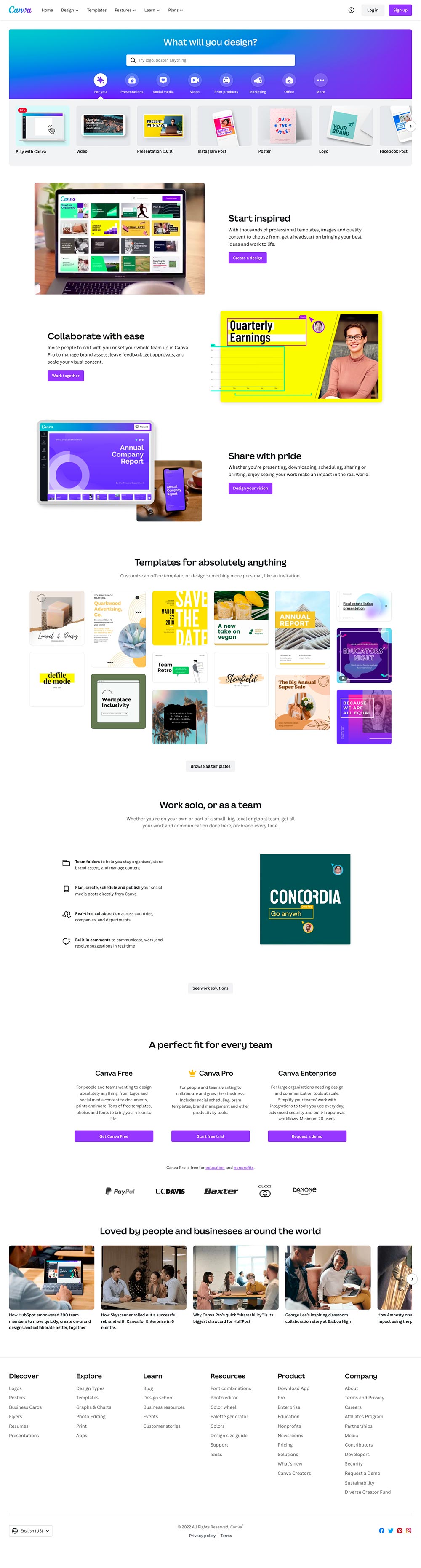 homepage canva 2022