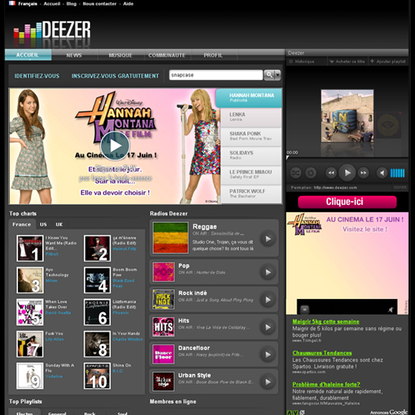 homepage v2 deezer 2008