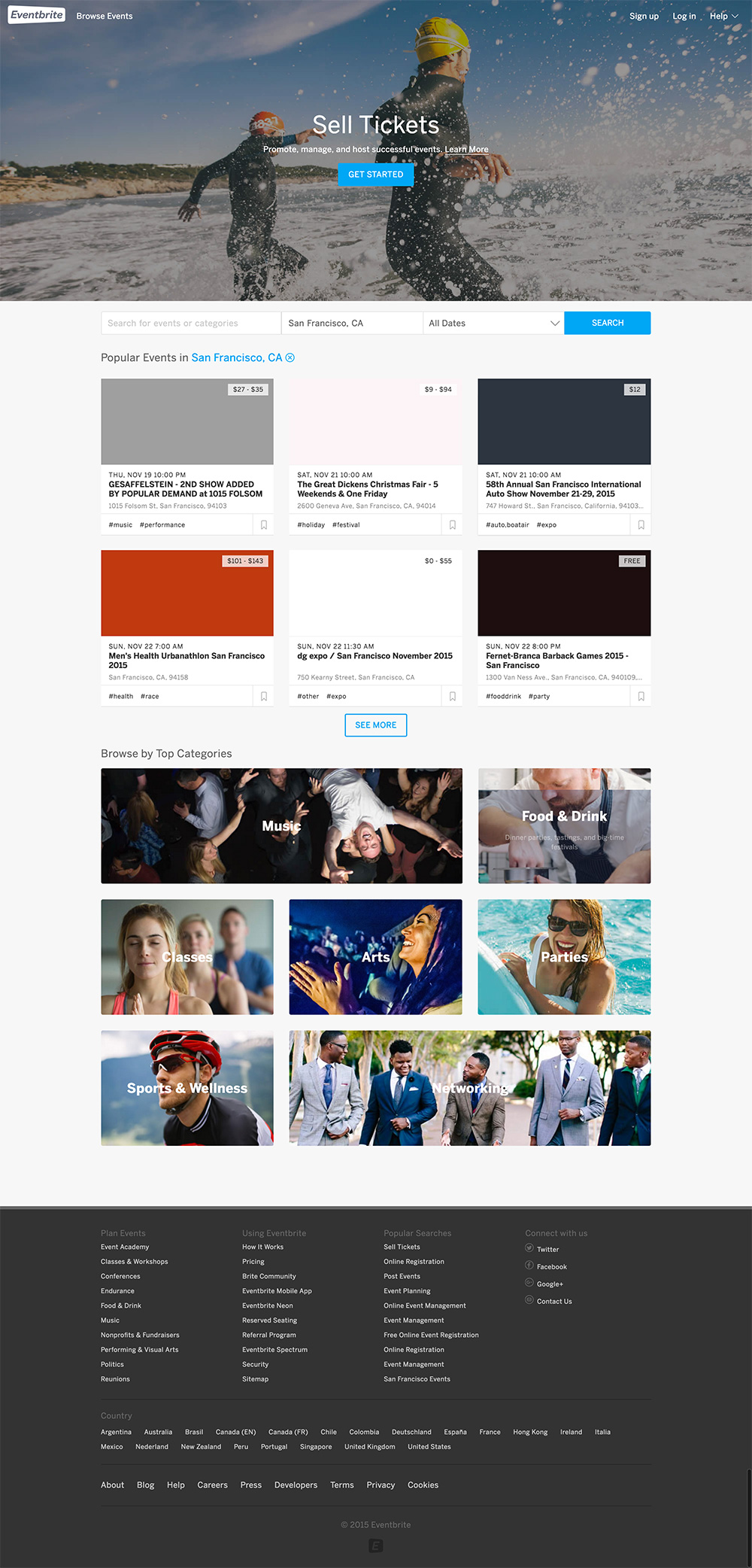 homepage eventbrite 2015