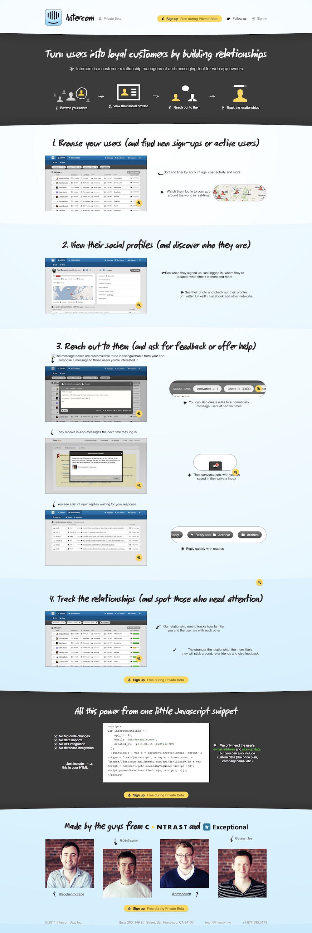 homepage intercom 2011