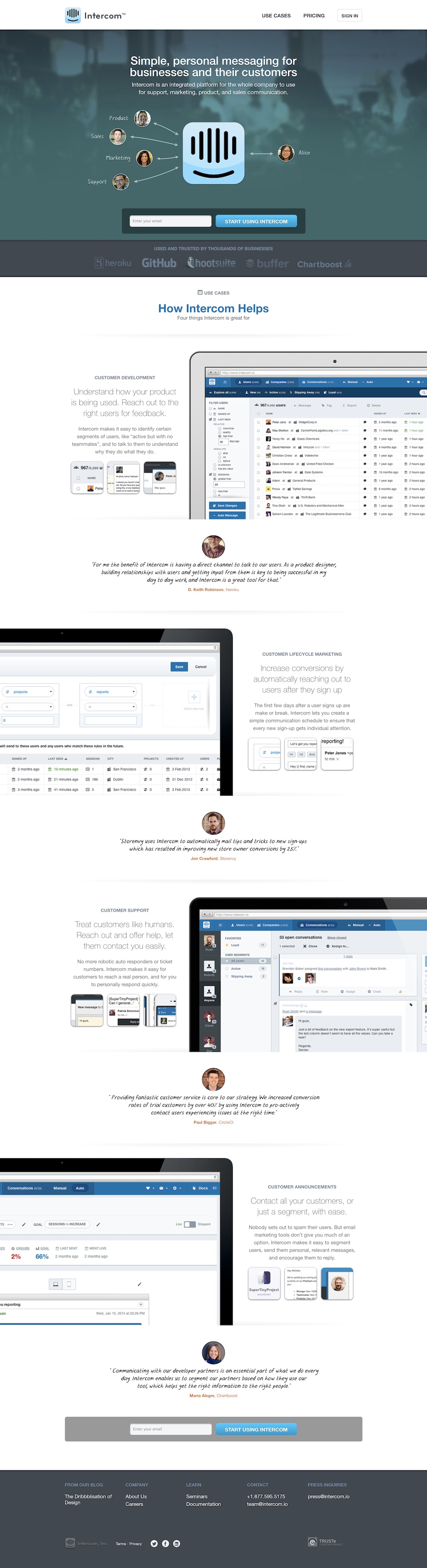 homepage intercom 2014