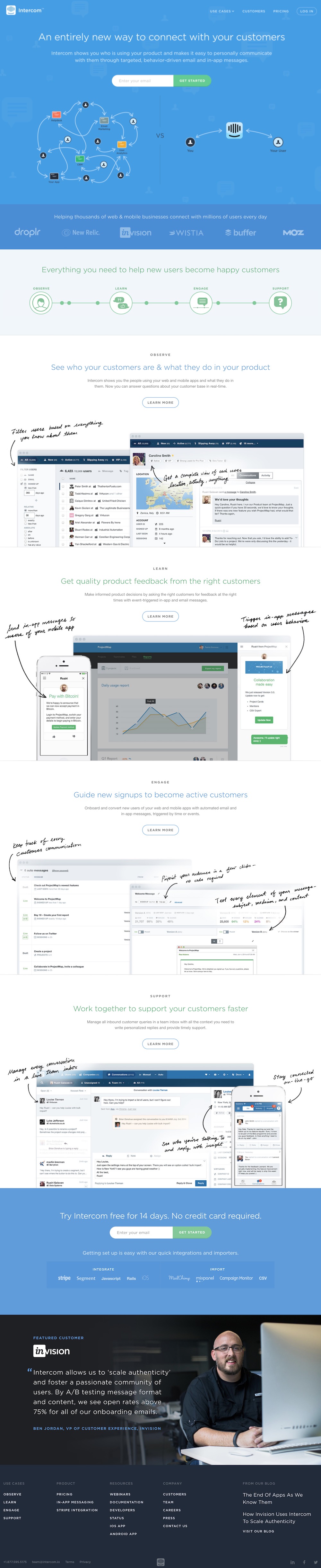 homepage intercom 2014