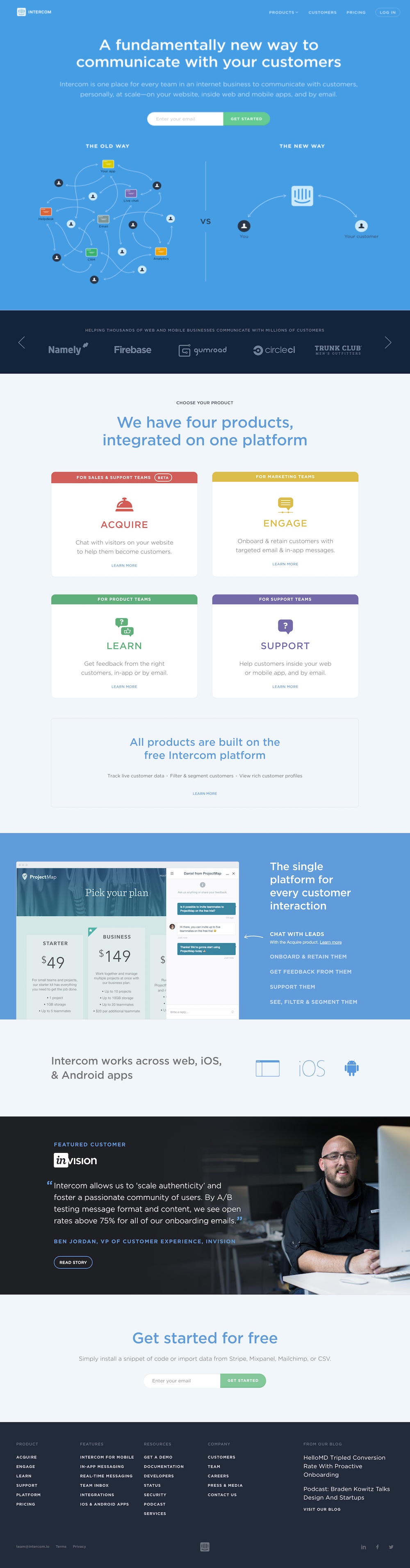 homepage intercom 2015