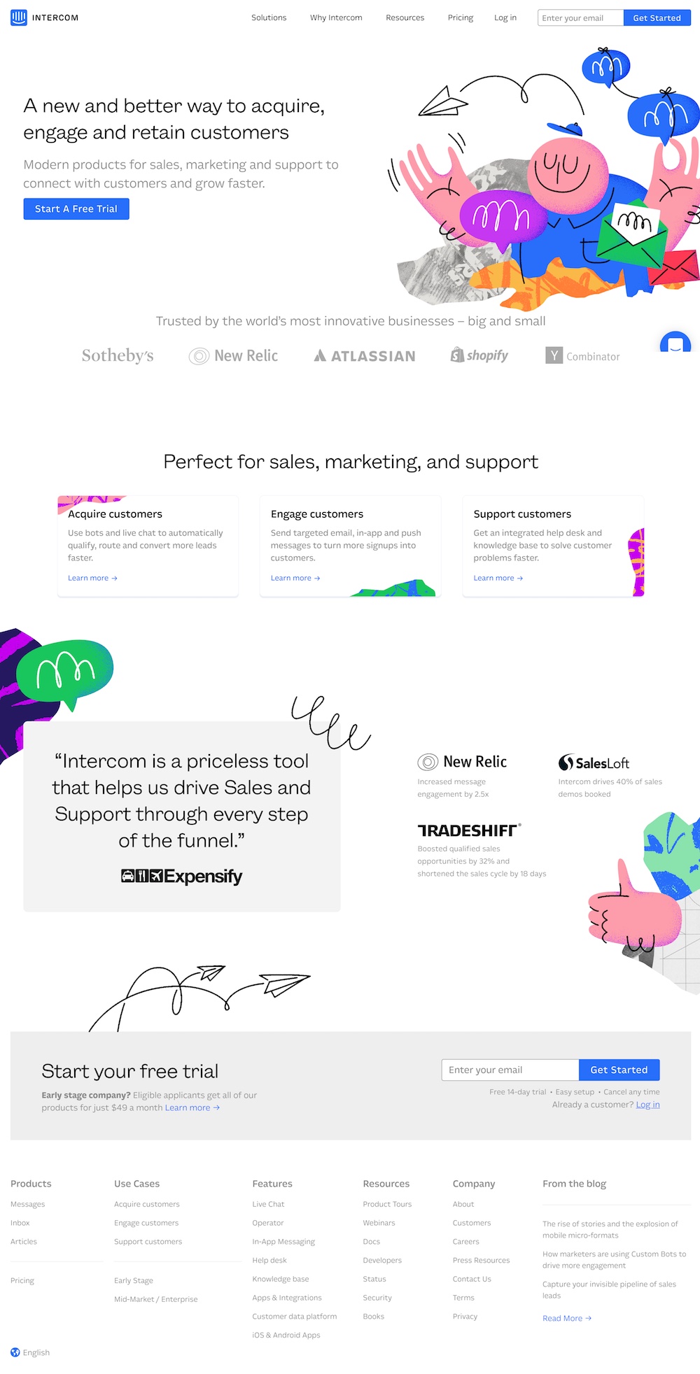 homepage intercom 2018