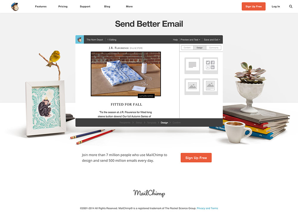 homepage mailchimp 2014