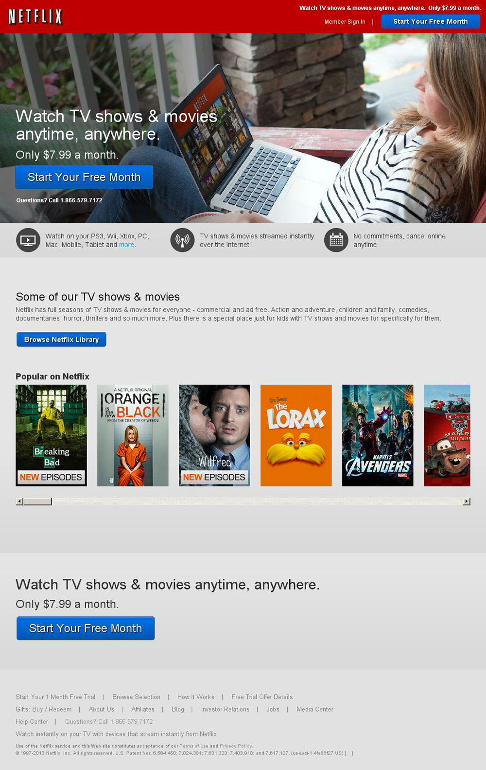 homepage netflix 2013