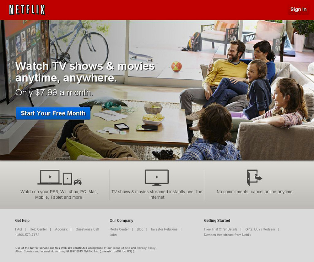 homepage netflix 2013