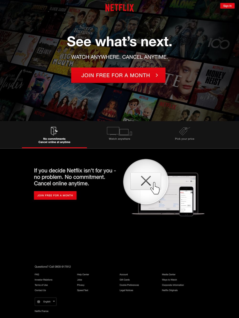 homepage netflix 2018