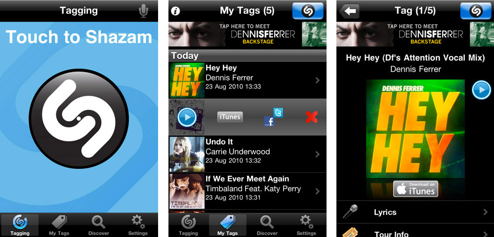 ios shazam 2010