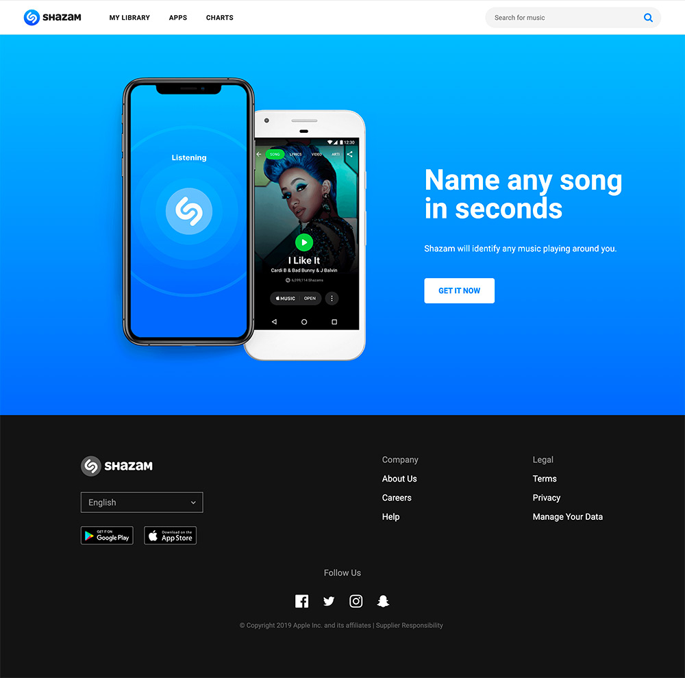 homepage shazam 2019