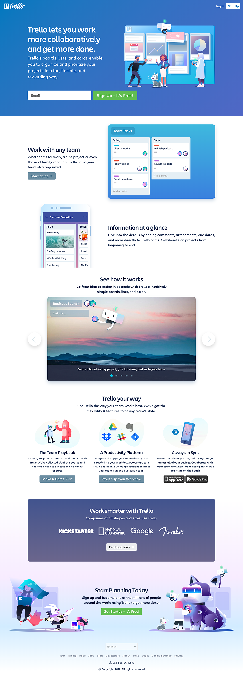 homepage trello 2019