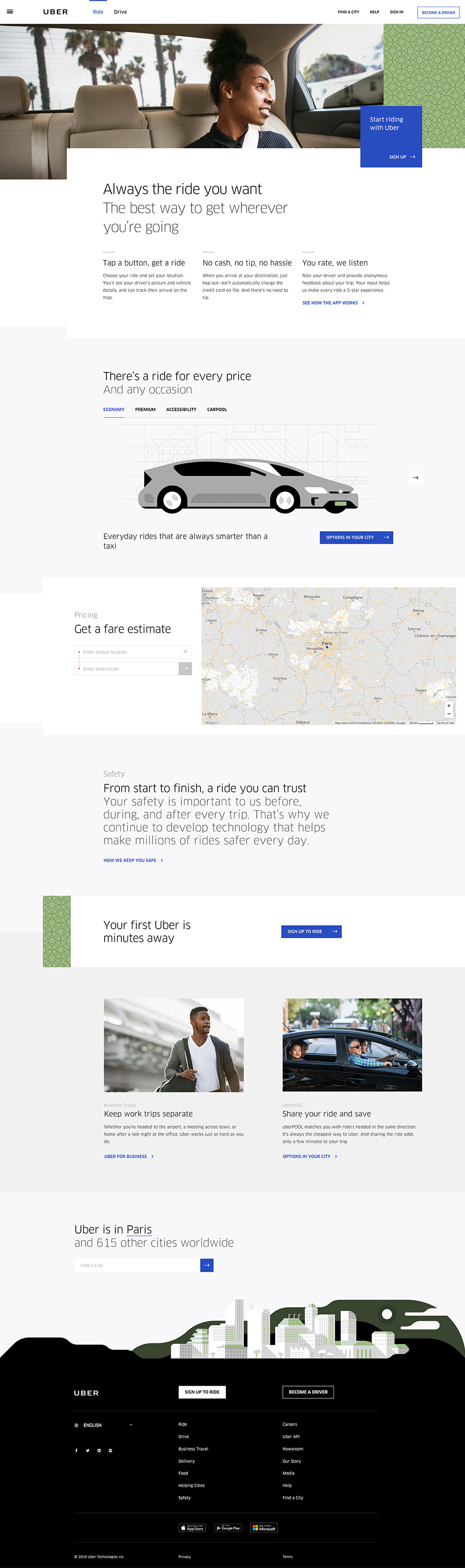 ride uber 2016