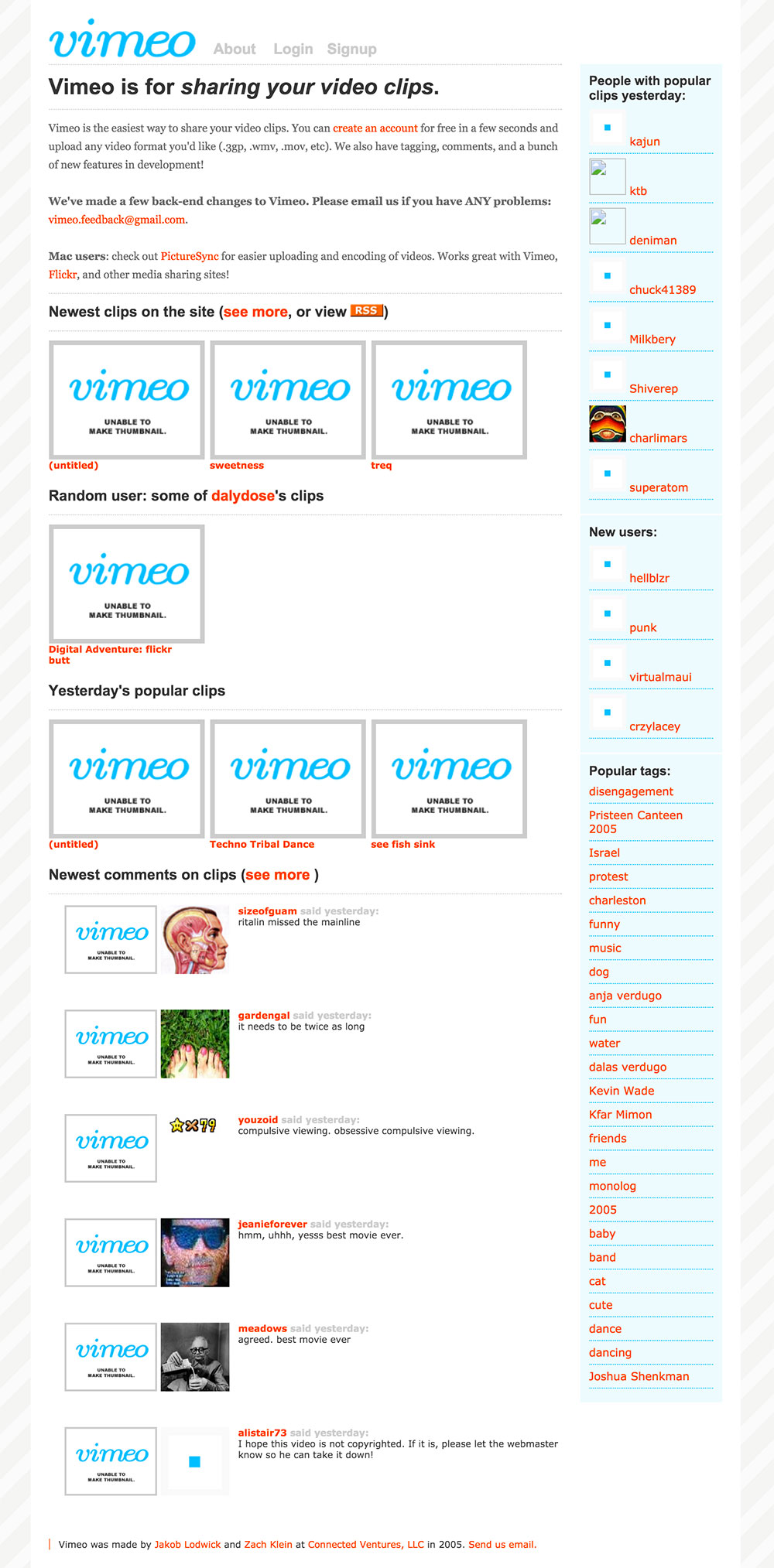 vimeo 2005